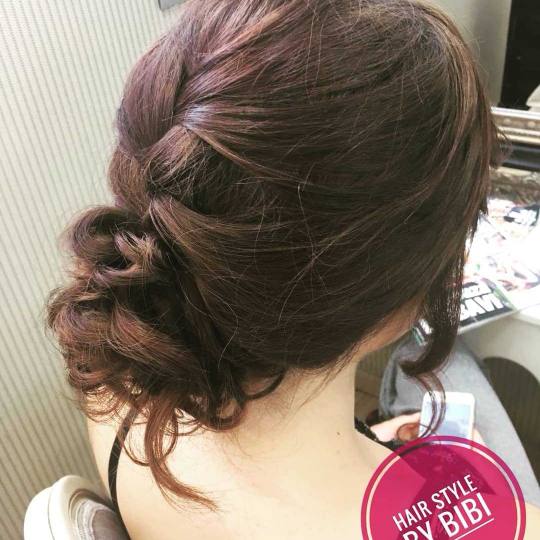 Bibi beauty centar #beograd Svečane i frizure za svadbu Svečana frizura - kosa srednje dužine Nis