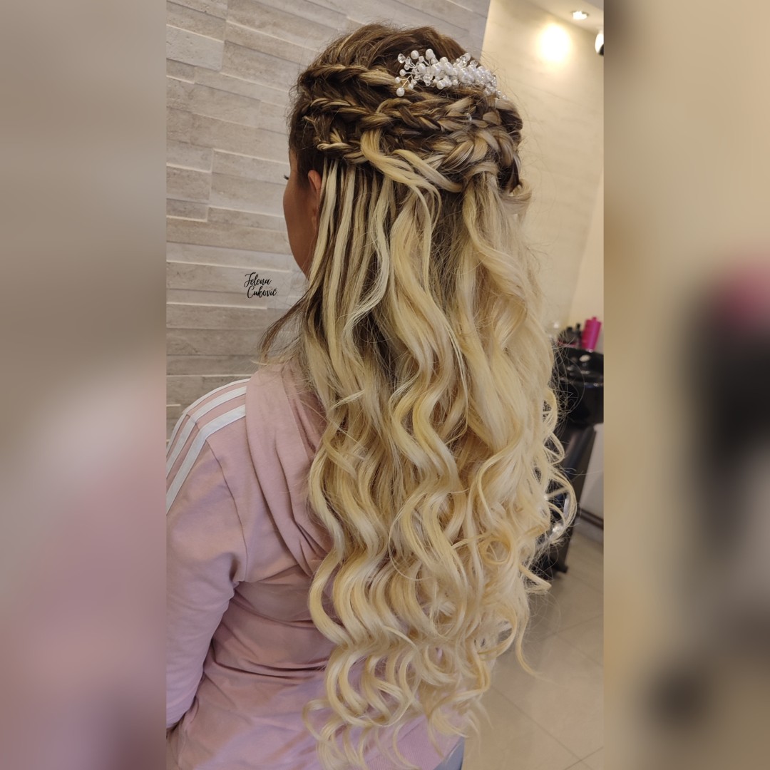 Studio Little Rose #beograd Svečane i frizure za svadbu Svečana frizura - složena