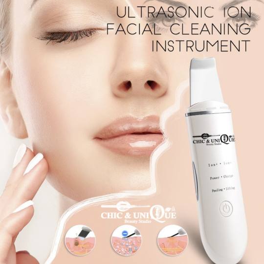 Chic & Unique Beauty Studio #beograd Masaža lica Ultrazvučna špatula koristi se za čišćenje ep