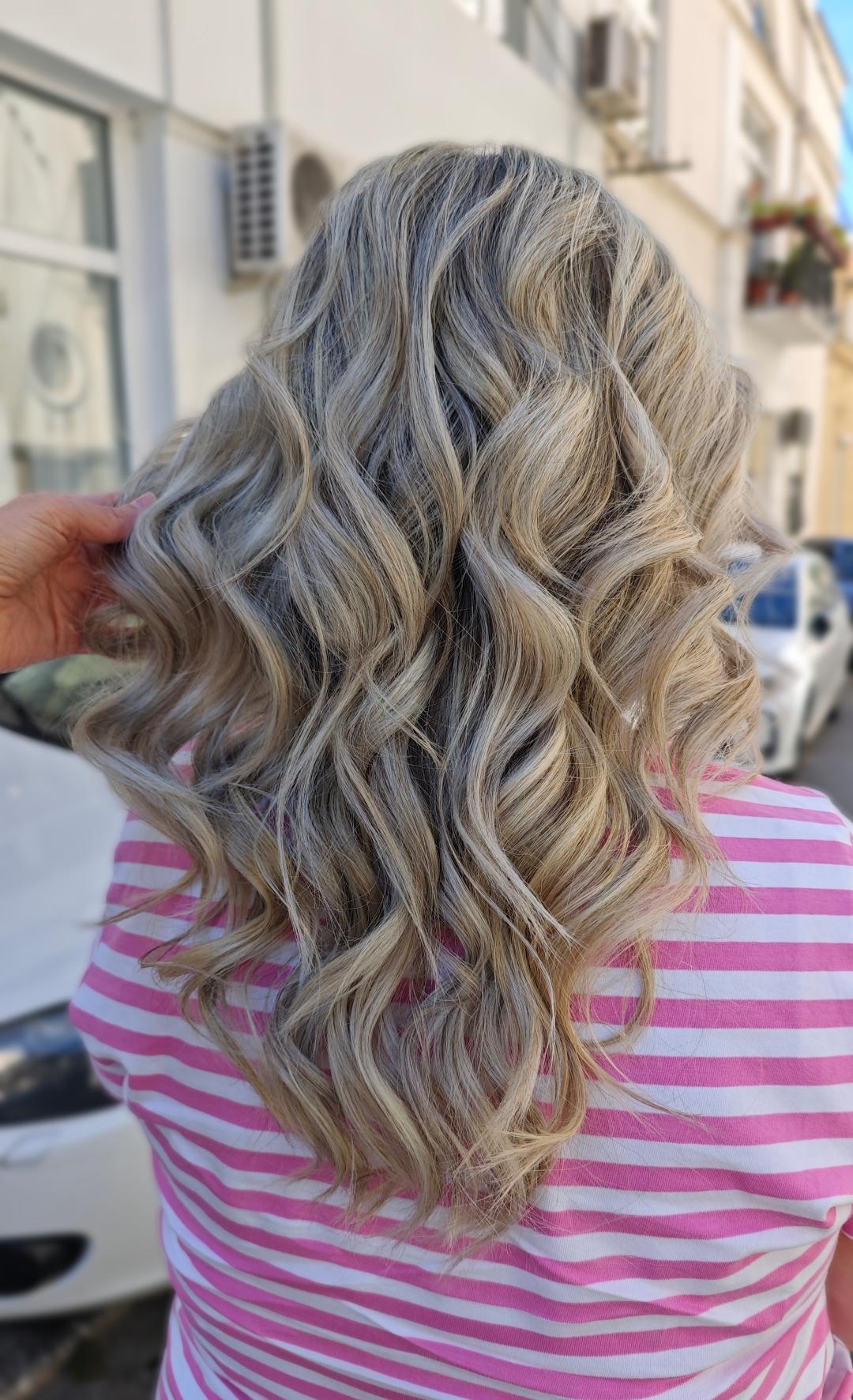 Blond tehnike cele dužine - duga kosa - Kotenkova Studio & Education, Beograd Pramenovi Frizerski saloni Pramenovi, Beograd, Vukov spomenik, Đeram