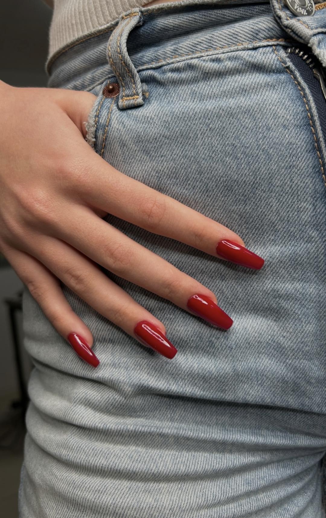 Vanilla rain beauty #beograd Korekcija noktiju Korekcija izlivanja noktiju gelom / ojačavanje gelom - L dužina