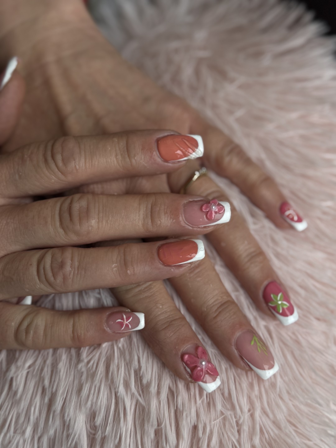 The Maya #beograd Izlivanje noktiju Izlivanje noktiju gelom + nail art - M dužina
