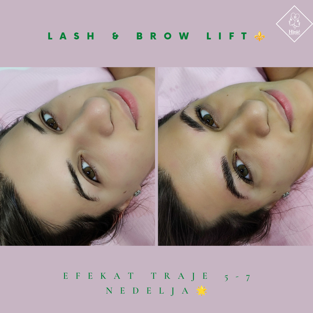 Hinić Beauty studio #beograd Trepavice Lash lift + brow lift