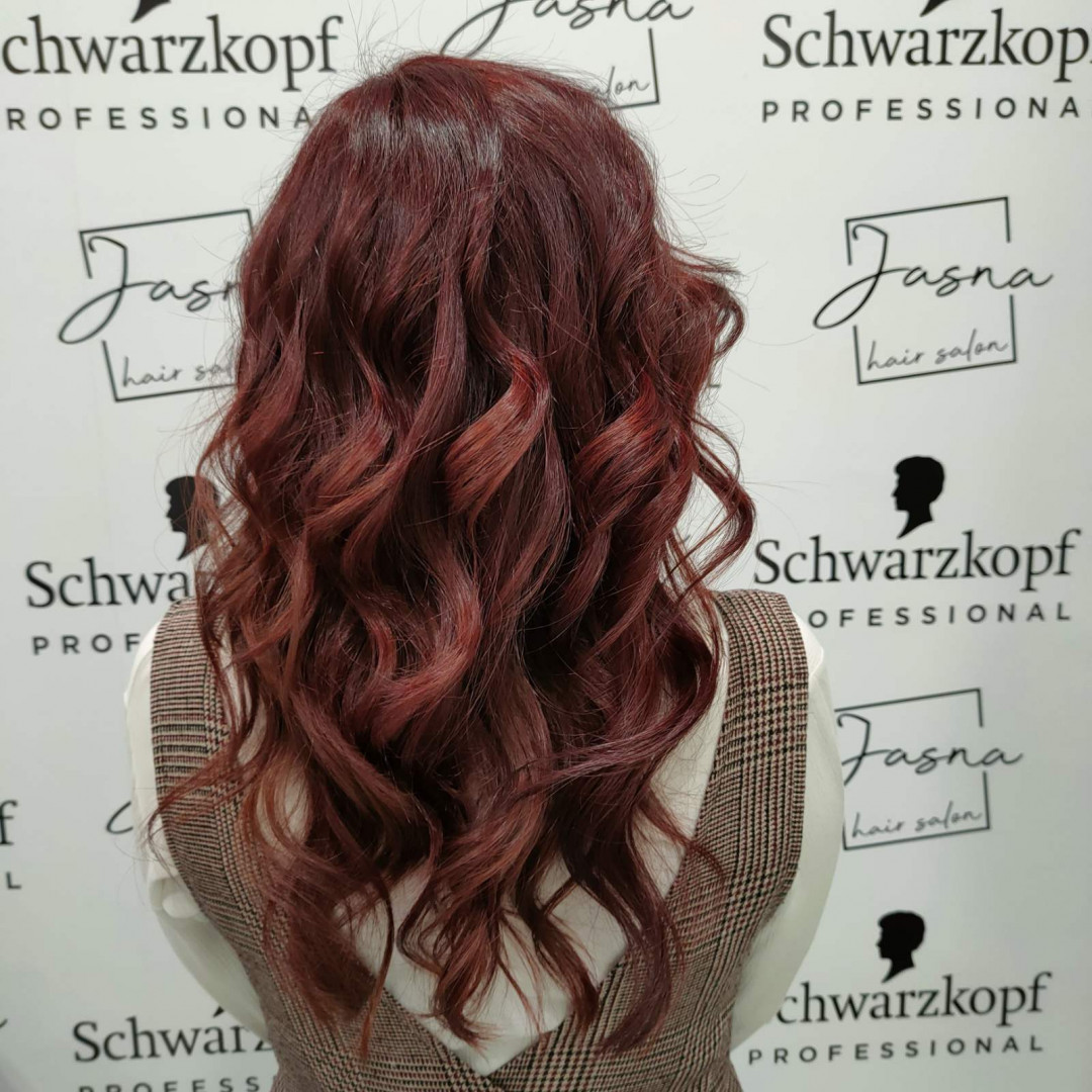 Jasna hair salon #beograd Farbanje kose Farbanje cele dužine - duga kosa