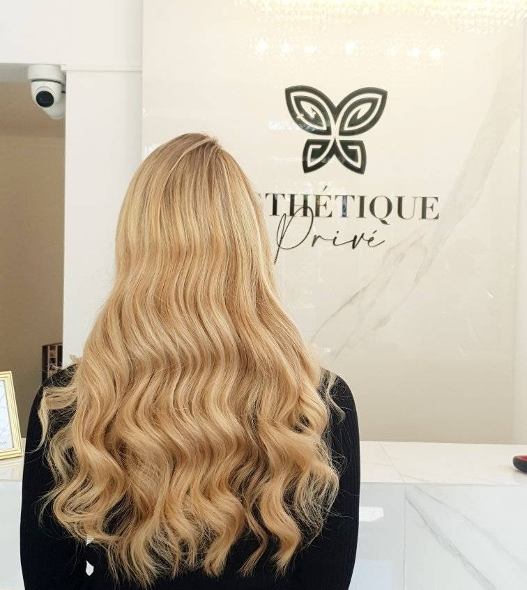 Esthetique Privé #beograd Pramenovi GOLDWELL Pramenovi + preliv + feniranje - duga kosa