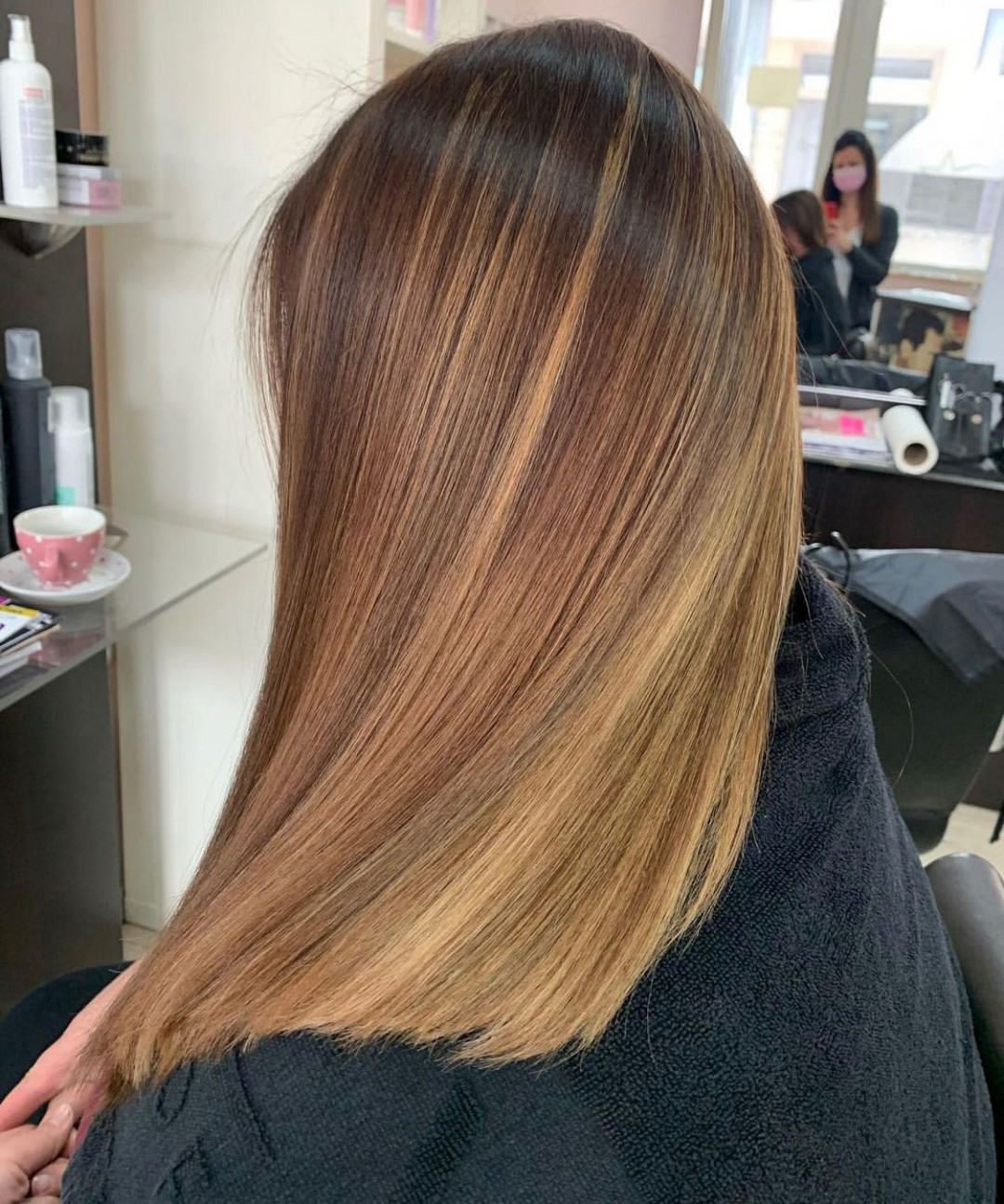 Hair Solutions #beograd Pramenovi Pramenovi na foliju 2 i više boja + preliv - kosa srednje dužine
