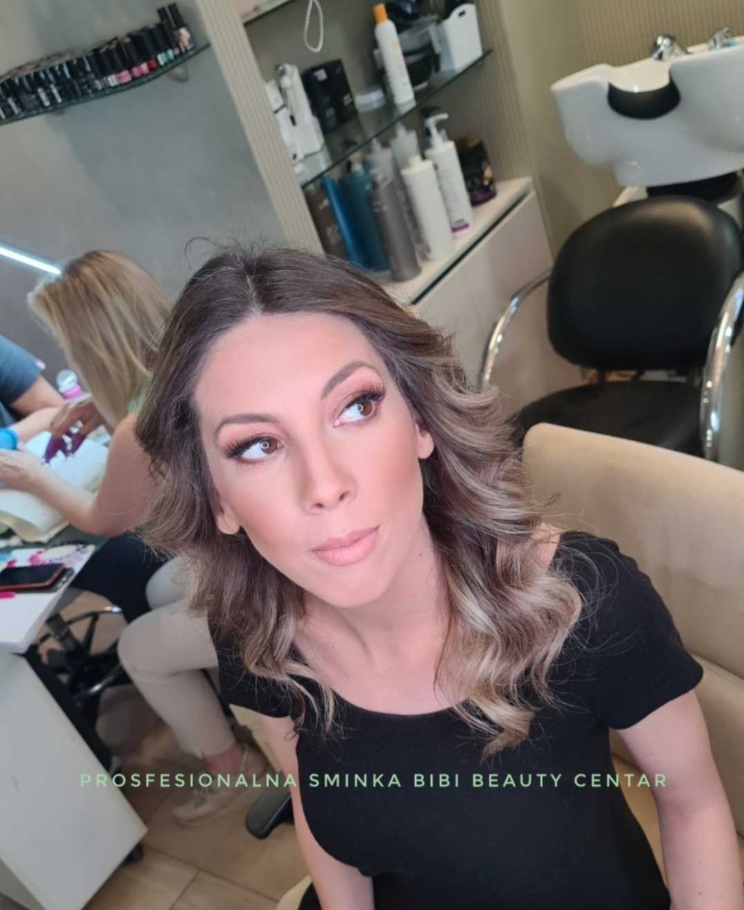 Bibi beauty centar #beograd Make-up / šminkanje Profesionalno šminkanje + veštačke trepavice + svečana frizura