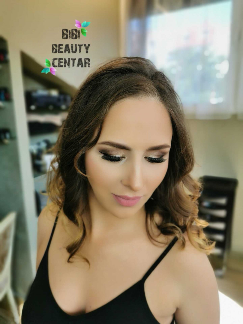 Bibi beauty centar #beograd Make-up / šminkanje Profesionalno šminkanje + veštačke trepavice + svečana frizura