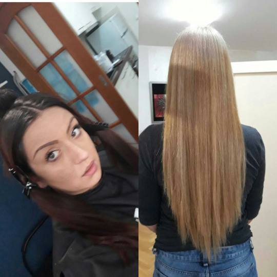 Valore #beograd Blajhanje kose potpuna promena boje bez ostecenja uz Olaplex ☝ Blajhanje cele duž