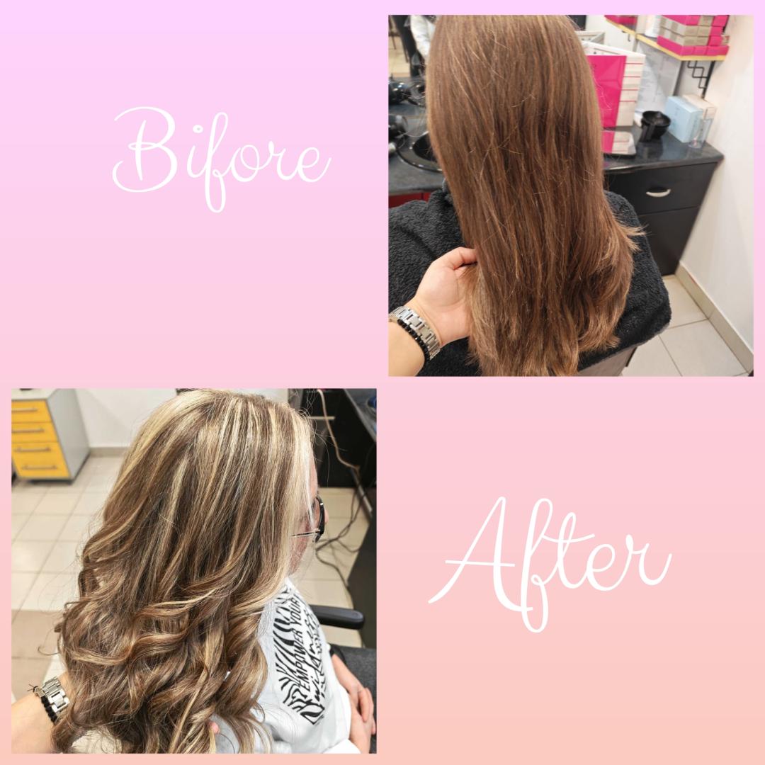 Pramenovi na foliju - kosa srednje dužine - Neda, Beograd Pramenovi Frizerski saloni Pramenovi, Beograd, Novi Beograd Fontana, Tošin bunar