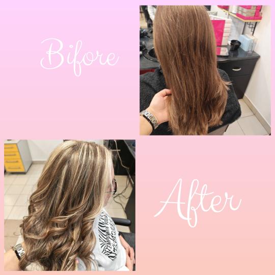 Neda #beograd Pramenovi Pramenovi na foliju - kosa srednje dužine