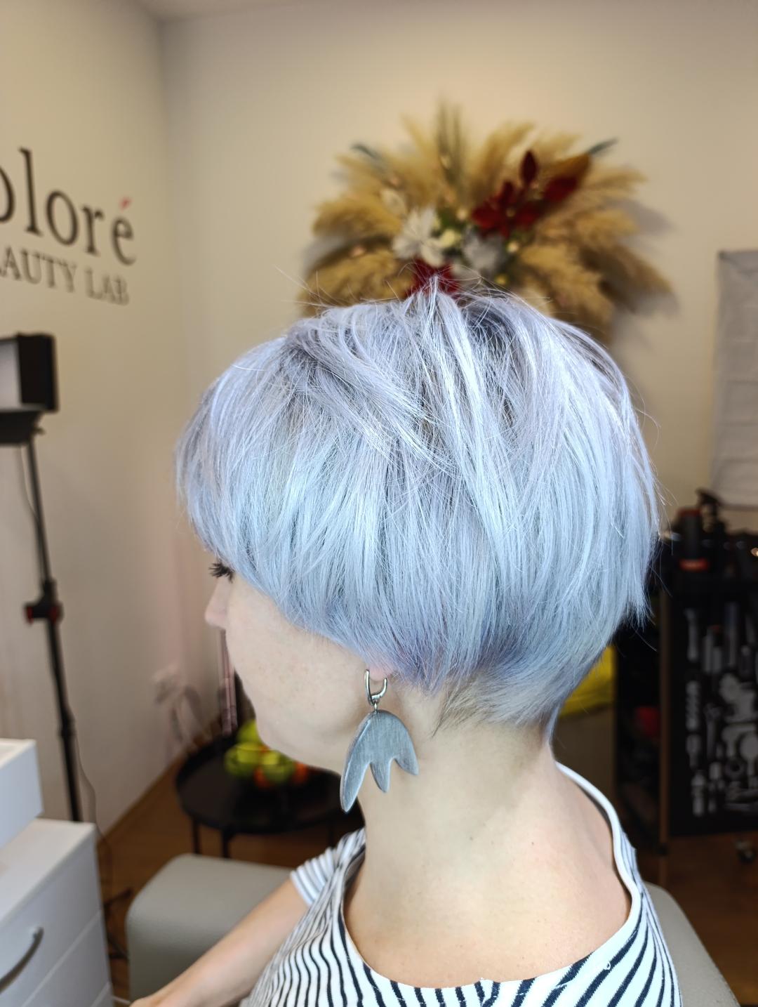 Farbanje cele dužine - kratka kosa - Colore beauty Lab, Beograd Farbanje kose Frizerski saloni Farbanje kose, Beograd, Zvezdara