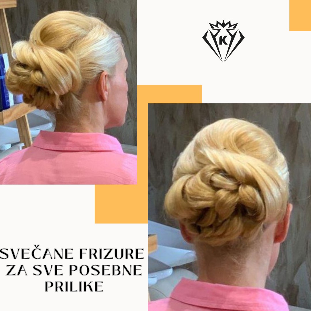 Kalina Beauty #beograd Svečane i frizure za svadbu Svečana frizura - složena