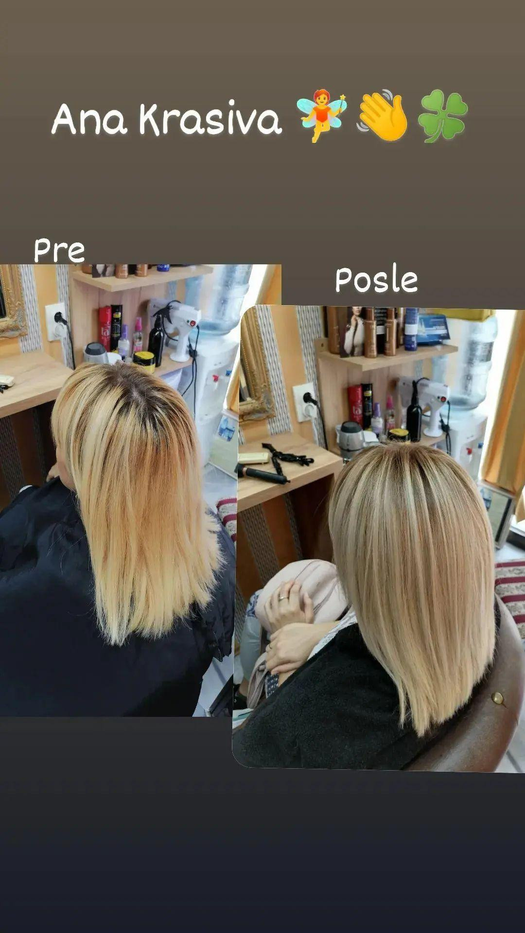 Pramenovi na foliju - kosa srednje dužine - Studio Krasiva, Kruševac Pramenovi Frizerski saloni Pramenovi, Kruševac, Centar