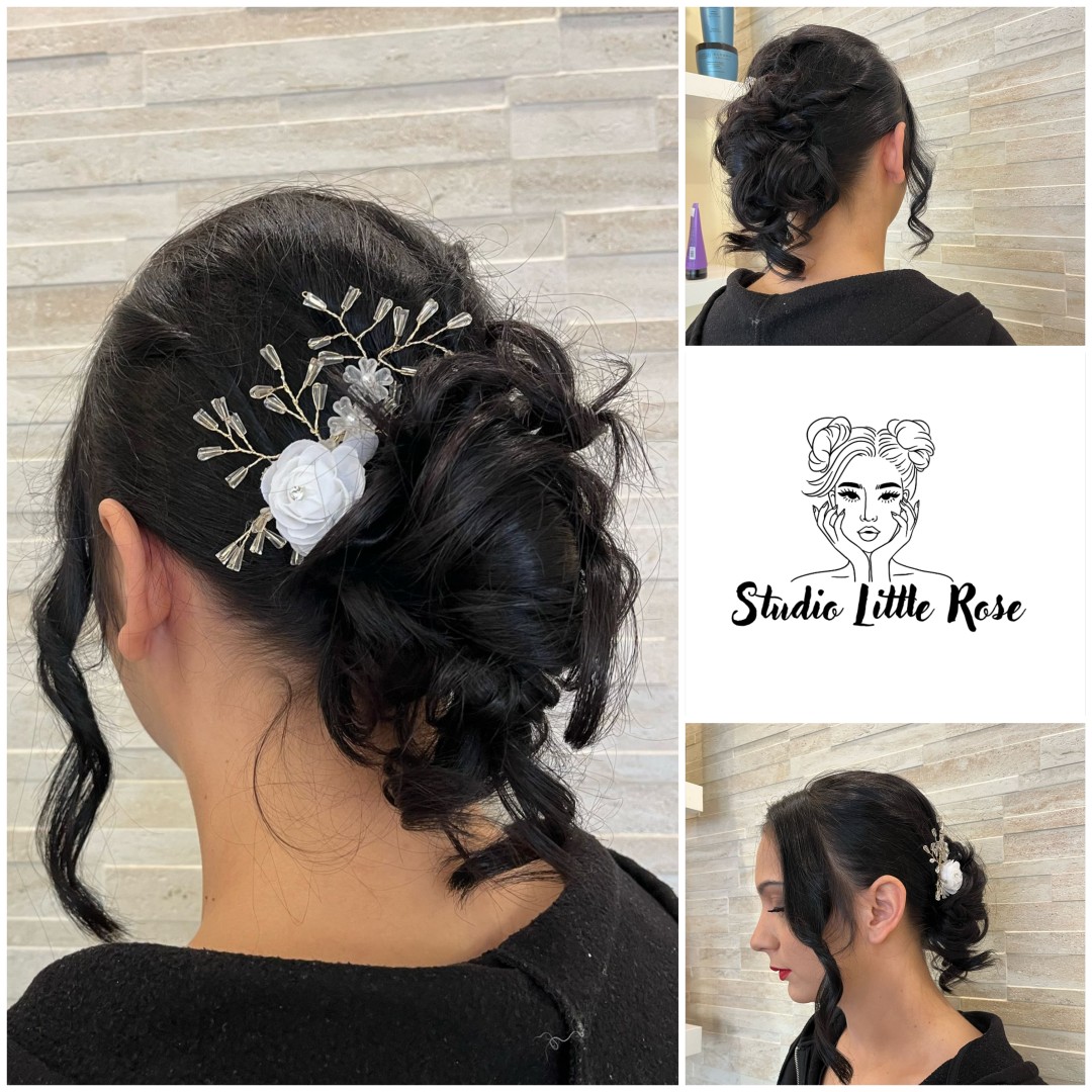 Studio Little Rose #beograd Svečane i frizure za svadbu Svečana frizura - složena