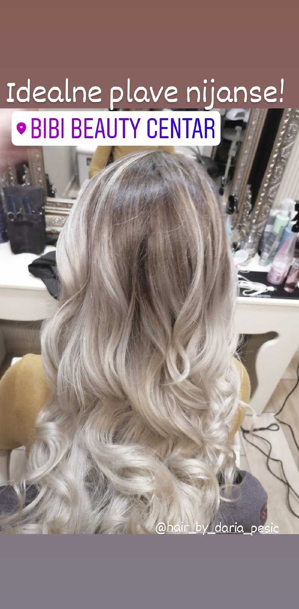 Bibi beauty centar #beograd Pramenovi Pramenovi na foliju u 1 / 2 boje / blanšem + olaplex+ preliv - duga kosa