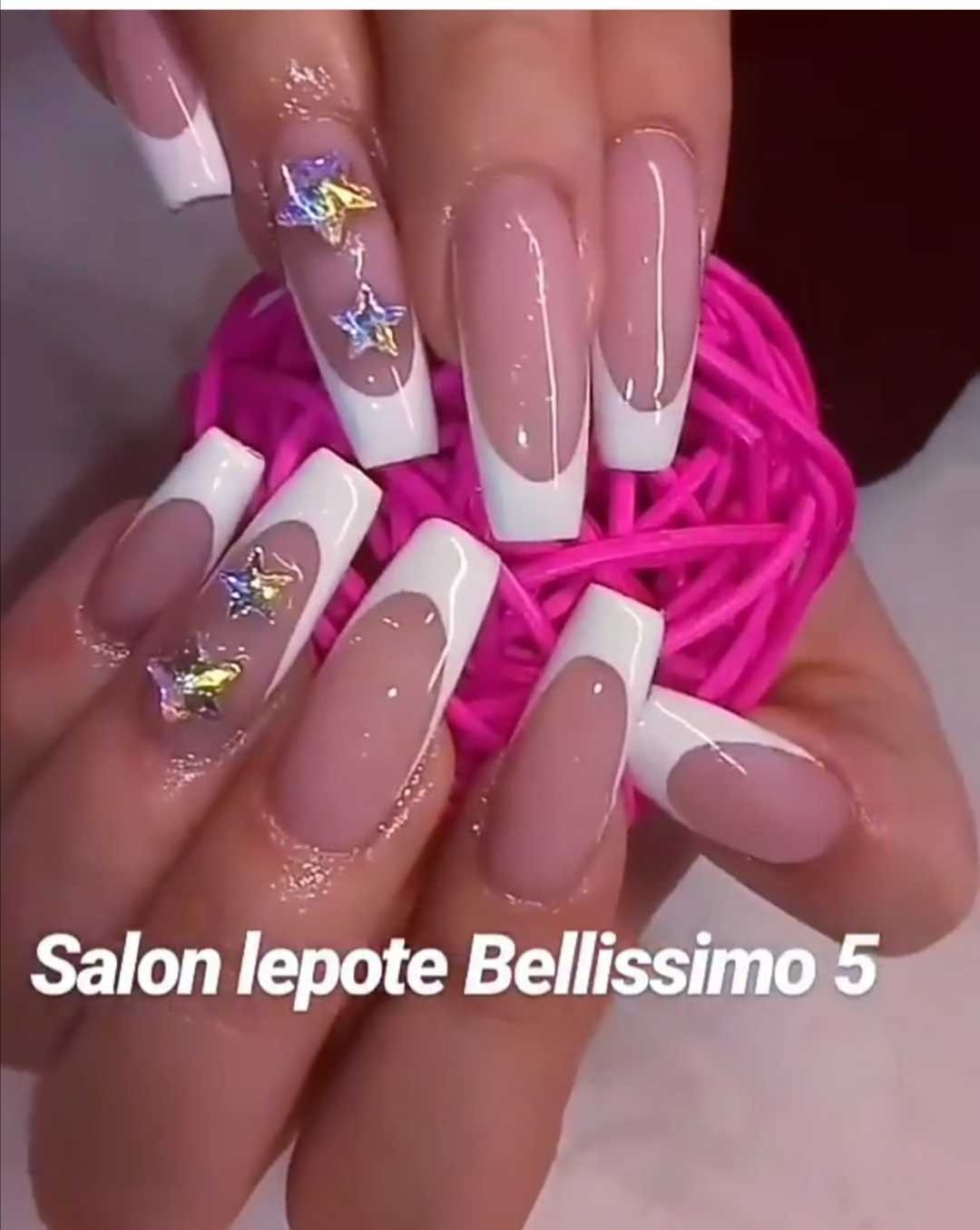 Bellissimo 5 #beograd Izlivanje noktiju Izlivanje noktiju gelom - kocka XL dužine