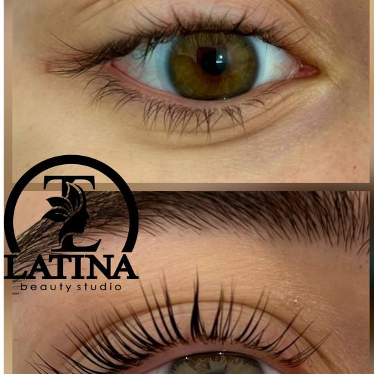 Latina beauty studio #beograd Trepavice Lash lift + botox + farbanje trepavica