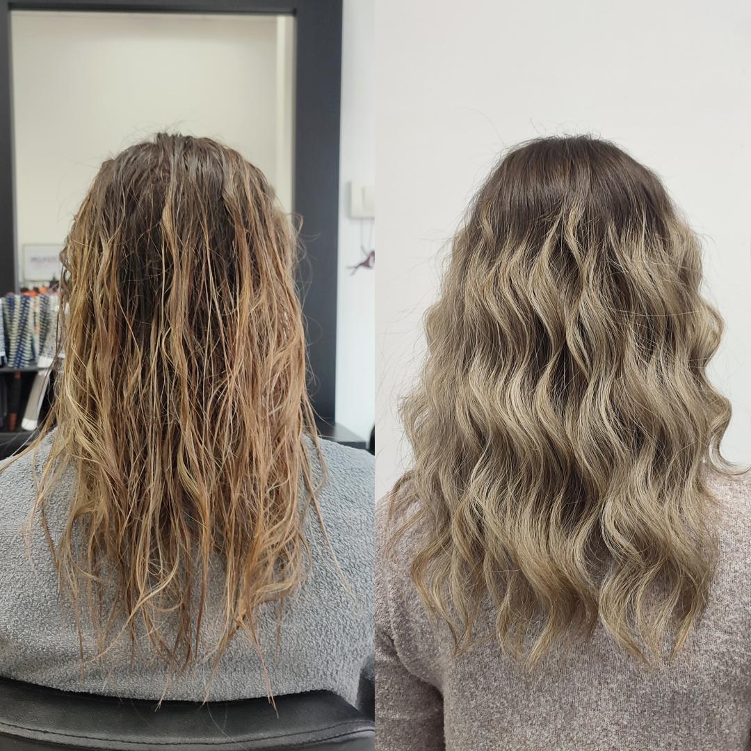 Infinity Hair #novisad Feniranje i stilizovanje Feniranje na talase - duga kosa (do lopatica)