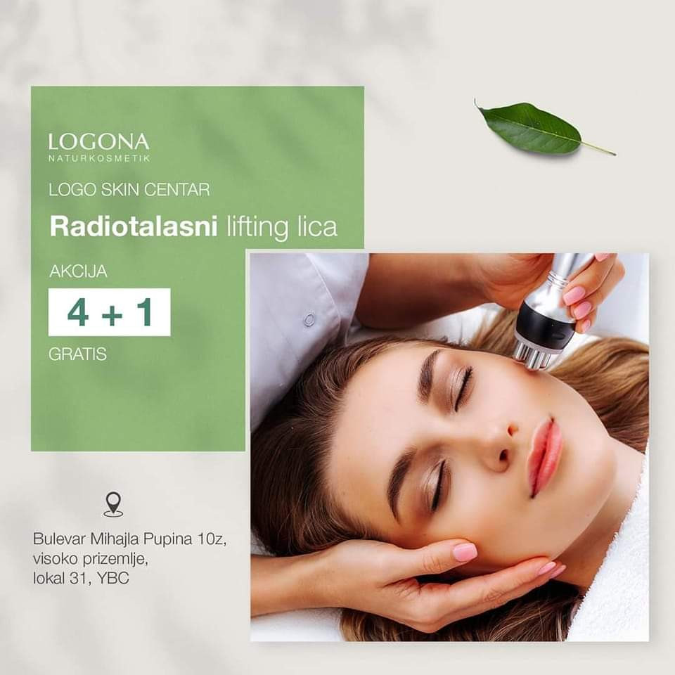Radiotalasni lifting lica + serum + masaža - paket od 4 tretmana + 1 tretman gratis - Logo Skin Centar, Beograd Radiotalasni i ultrazvučni tretmani Telo Radiotalasni i ultrazvučni tretmani, Beograd, Novi Beograd Stari Merkator