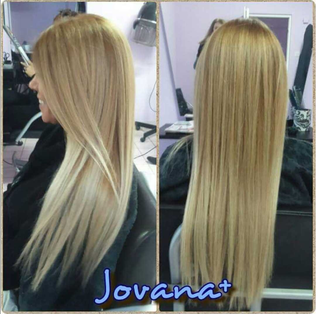 Pramenovi na foliju + preliv - ekstra duga kosa - Jovana +, Beograd Pramenovi Frizerski saloni Pramenovi, Beograd, Novi Beograd blokovi, Belville, Savski kej