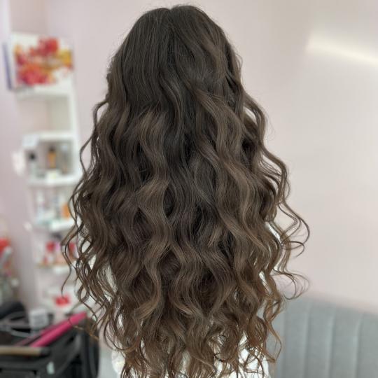 Pudra beauty #beograd Feniranje i stilizovanje Feniranje na lokne - duga kosa