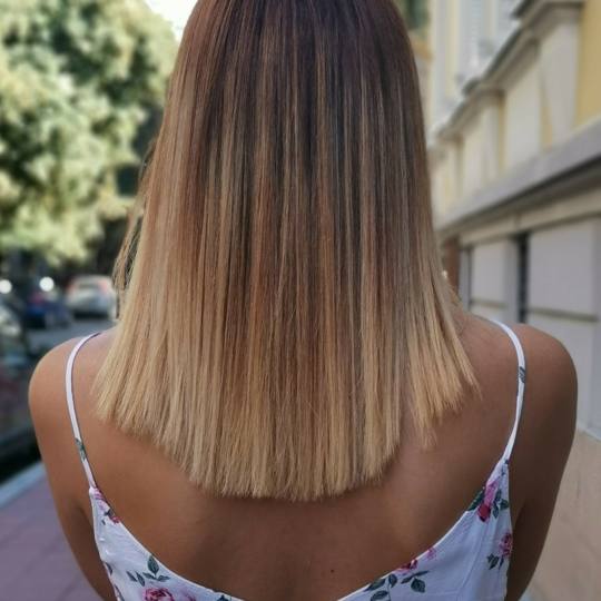 Vanity Hair #beograd Ombre, sombre, balayage Balayage / Pramenovi + preliv + feniranje - kratka kosa