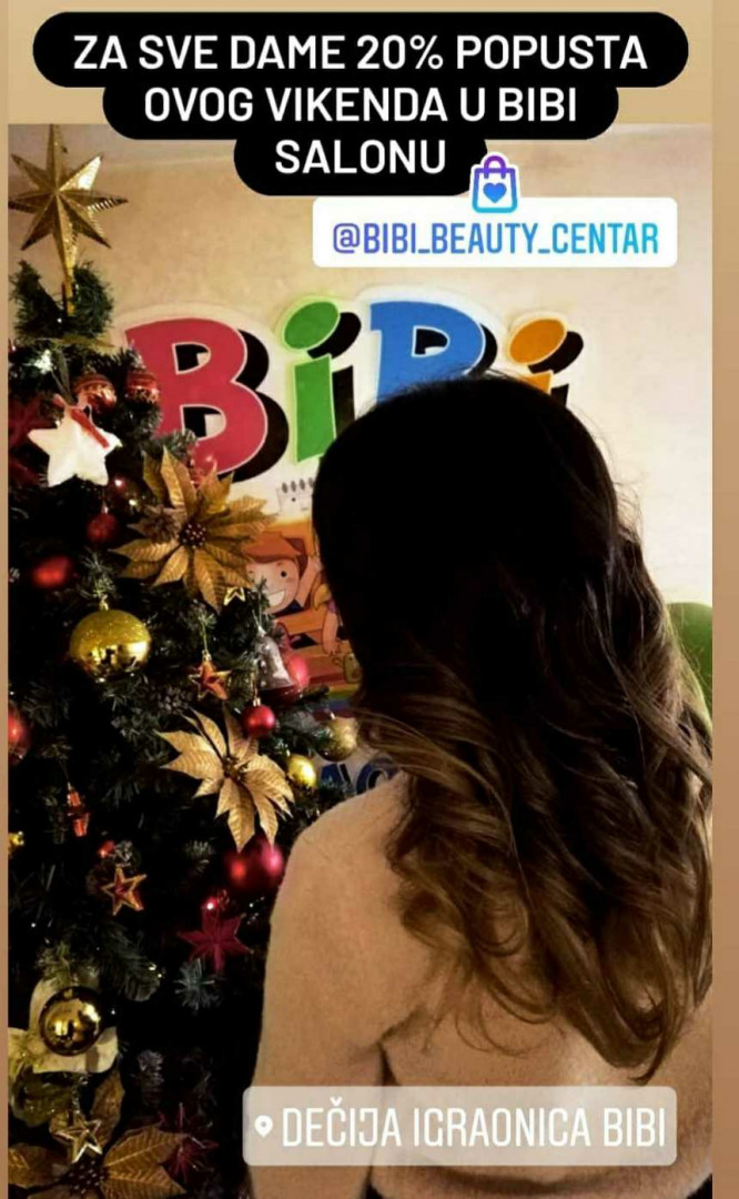 Bibi beauty centar #beograd Pramenovi Pramenovi na foliju u 1 / 2 boje / blanšem + preliv - kosa srednje dužine