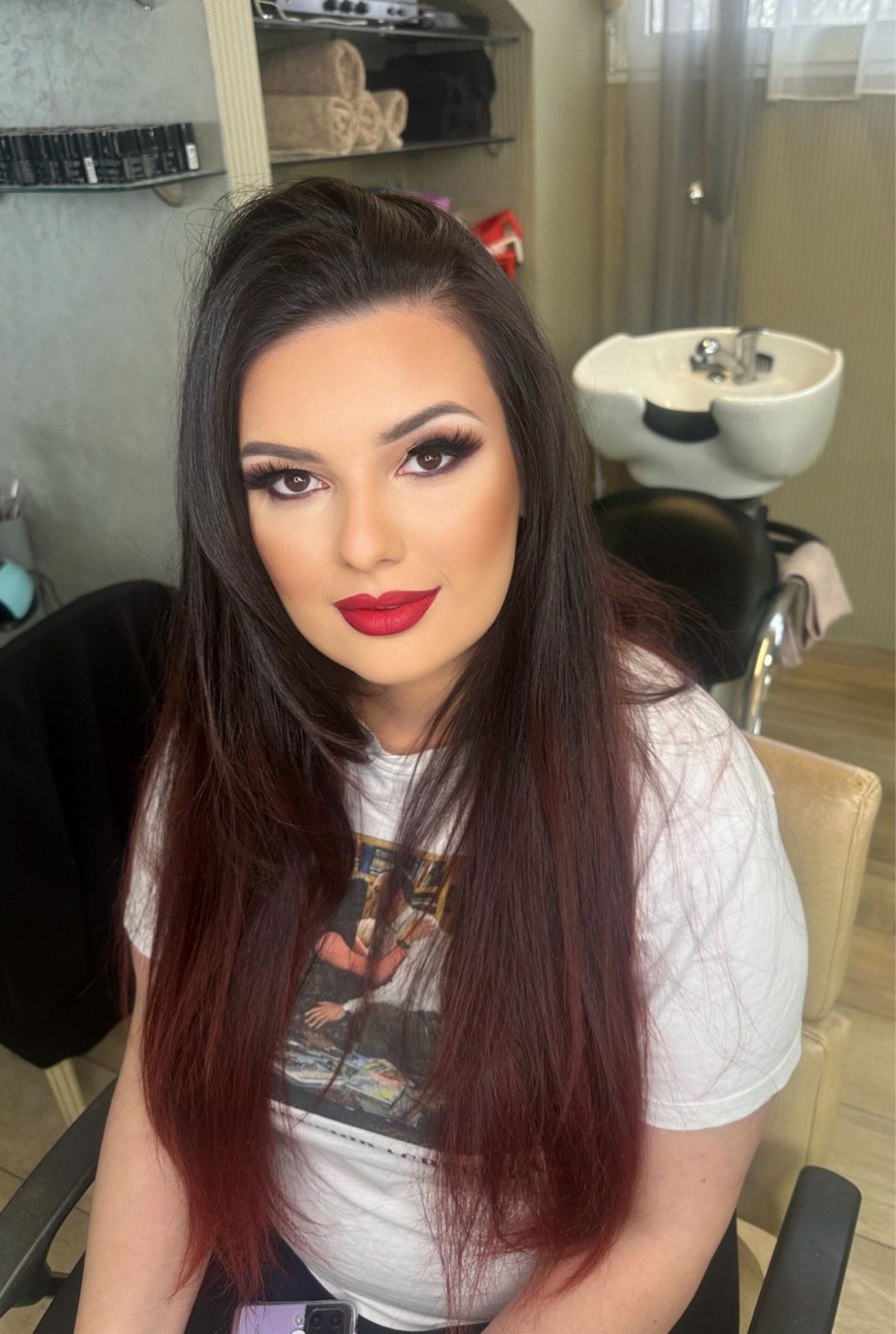 Bibi beauty centar #beograd Feniranje i stilizovanje Feniranje na ravno / lokne - ekstra duga kosa