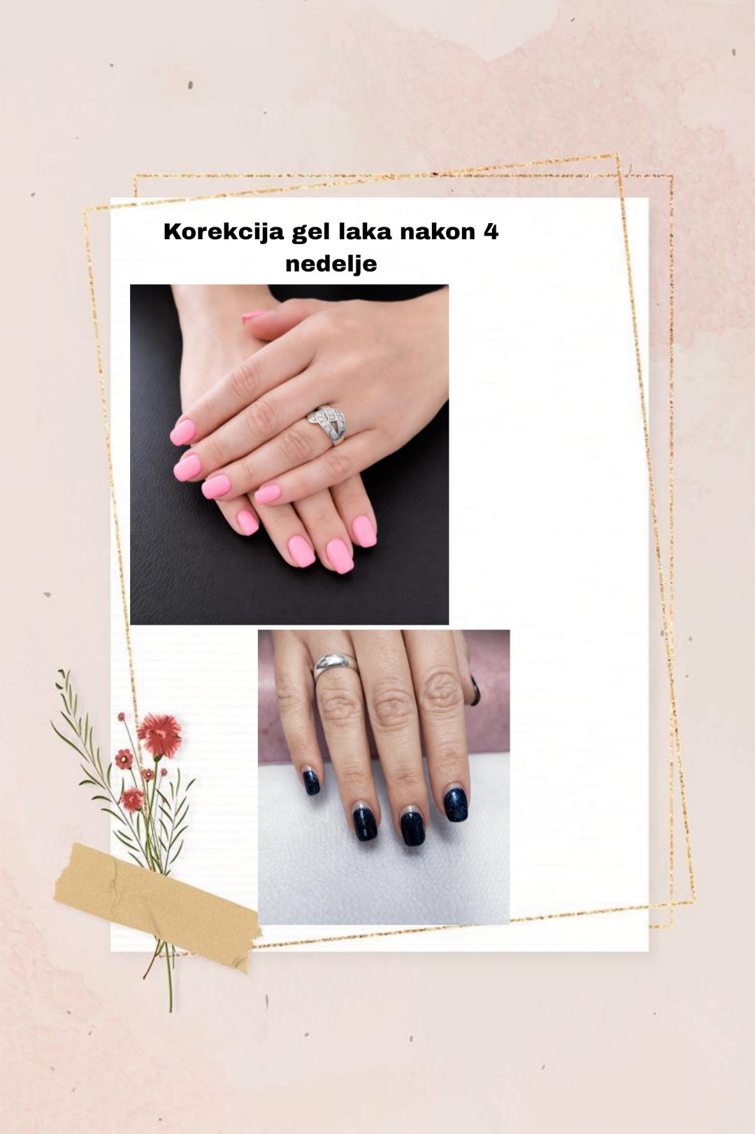 Korekcija gel laka - ruke - Četiri Gold - Zemun polje, Beograd Gel lak Nokti Gel lak, Beograd, Zemun Gornji grad, Zemun polje, Altina, Galenika, Batajnica