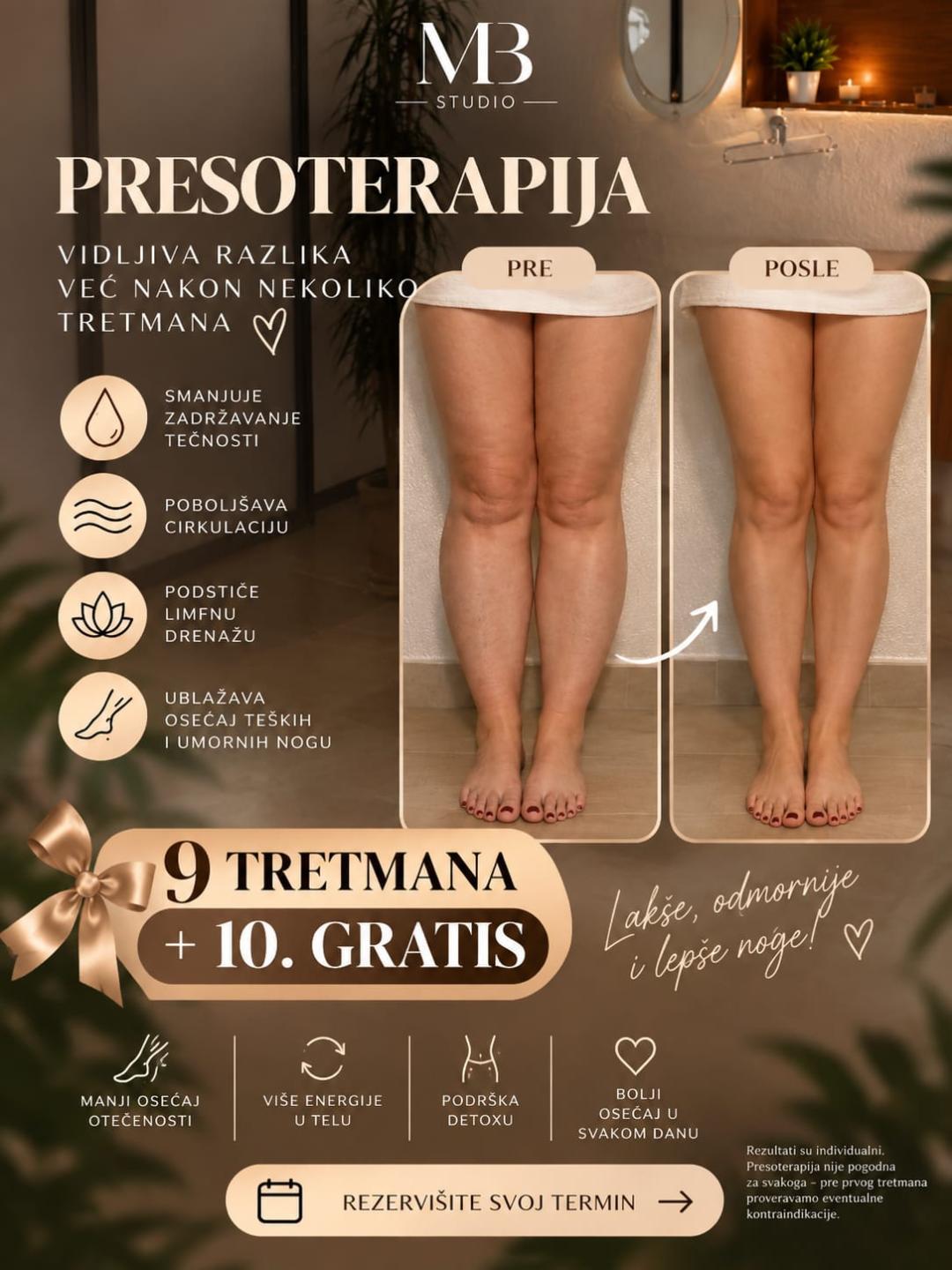MB Studio #beograd Presoterapija Presoterapija - 30 minuta