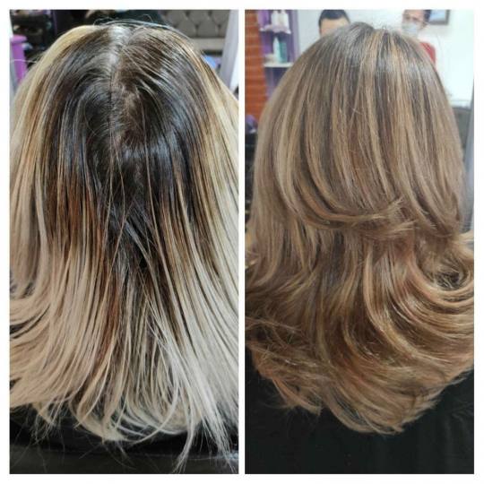 Boom #beograd Pramenovi pramenovi Pramenovi na foliju u 1 boji + olaplex tretman - kosa srednje duž