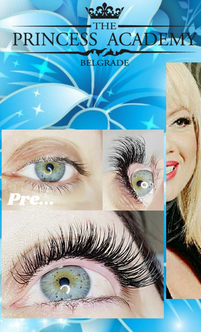 The Princess Academy #beograd Nadogradnja trepavica Nadogradnja svilenih trepavica - 1 na 1