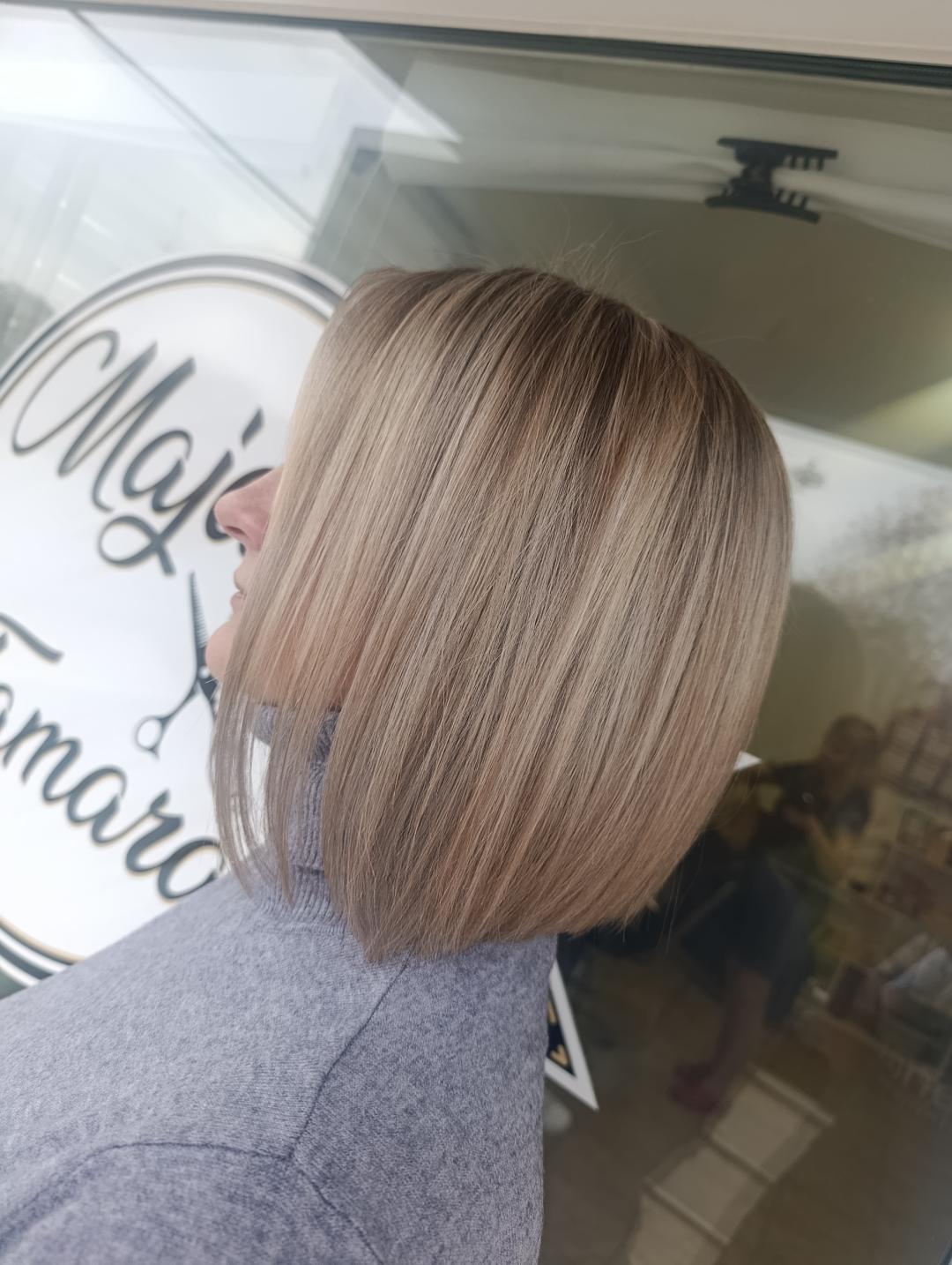 Bella Sofija #obrenovac Pramenovi Pramenovi na foliju + feniranje - kosa srednje dužine