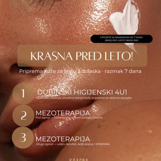 Krasna #beograd Tretman lica KRASNA pred leto! 3 DOLASKA ZA SPREMNU KOŽU! KRASNA pred leto!

3 do