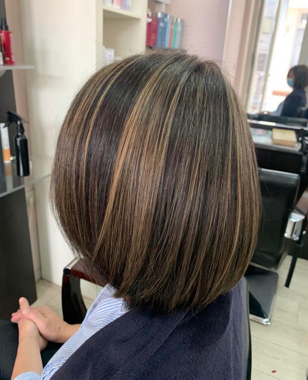 Hair Solutions #beograd Pramenovi Pramenovi na foliju u 1 boji / blanšem + preliv - kosa srednje dužine