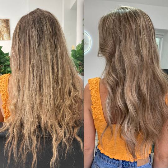 Atelje Glossy Hair #beograd Keratinski tretmani Pramenovi / balayage + Glossy tretman + feniranje - 