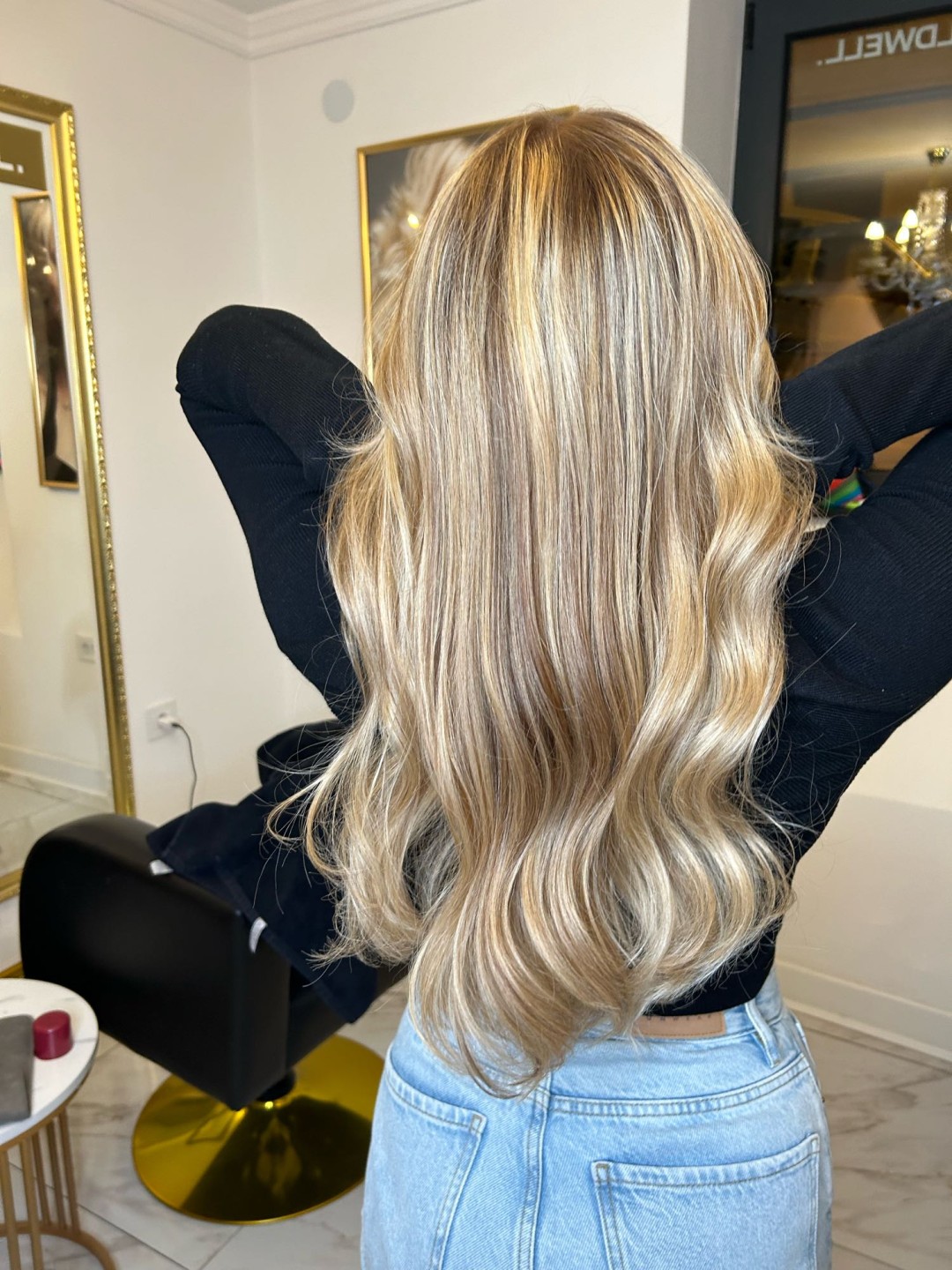 Esthetique Privé #beograd Pramenovi GOLDWELL Površinski pramenovi + preliv + feniranje - extra duga kosa