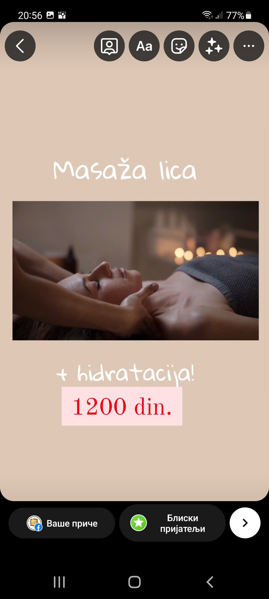 Viva Derm #beograd Masaža lica Masaza lica + ampula + hidratacija