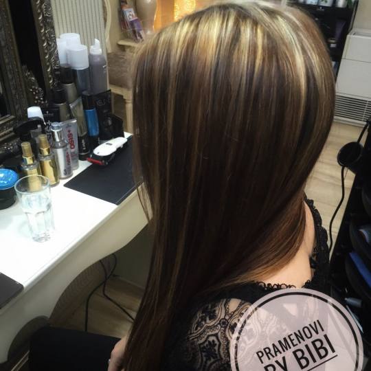 Bibi beauty centar #beograd Pramenovi Pramenovi na foliju u 1 / 2 boje / blanšem + preliv - kosa sr