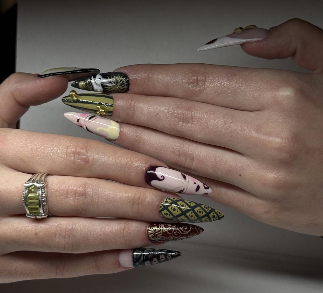 The Maya #beograd Izlivanje noktiju Izlivanje noktiju gelom + nail art- XL dužina