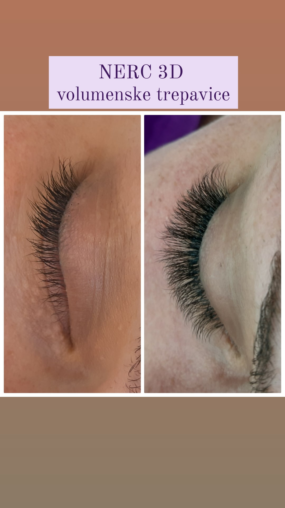 Nadogradnja volumenskih trepavica 3D + oblikovanje obrva GRATIS - Albina Unisex Studio Lepote, Temerin Nadogradnja trepavica Lice Nadogradnja trepavica, Temerin, Centar