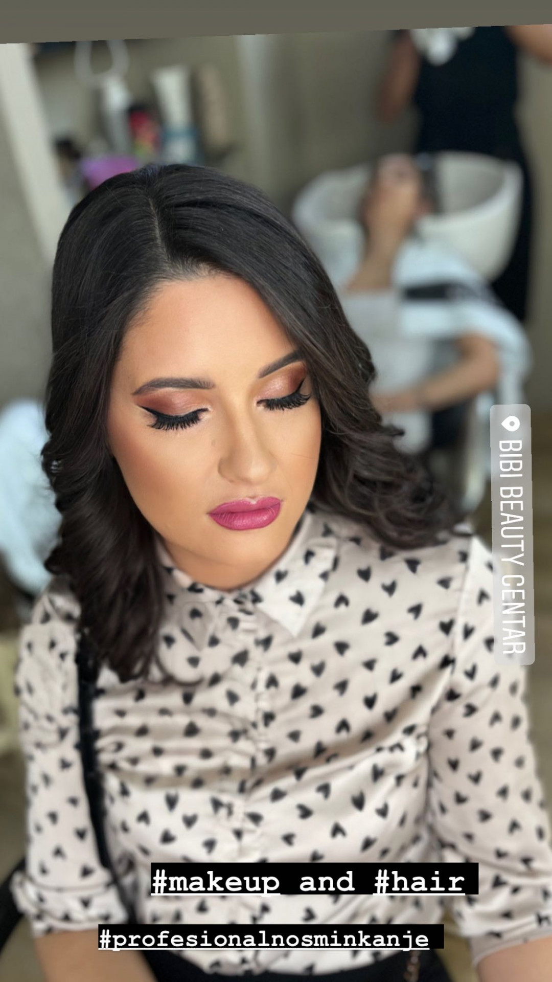 Bibi beauty centar #beograd Make-up / šminkanje Profesionalno šminkanje + veštačke trepavice + svečana frizura