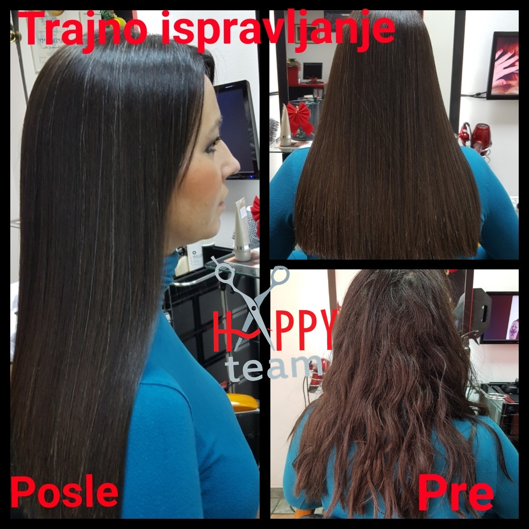 Happy team #beograd Ispravljanje kose Trajno ispravljanje kose Goldwell preparatima - tanka duga kosa