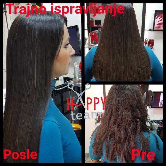 Happy team #beograd Ispravljanje kose Trajno ispravljanje kose Goldwell preparatima - tanka duga kos
