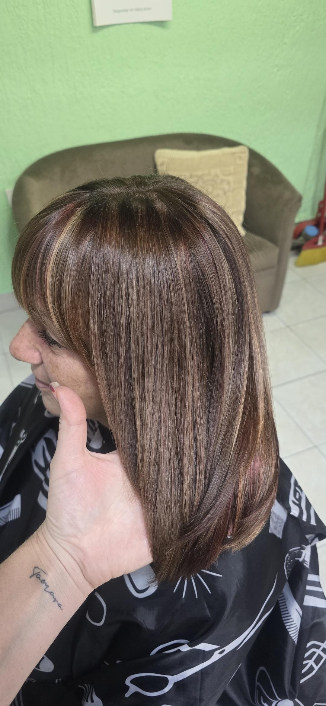 Lilla #novisad Pramenovi Pramenovi na foliju + feniranje - kosa srednje dužine