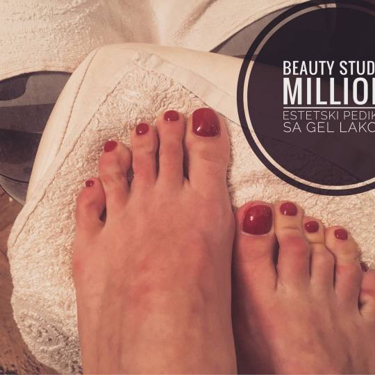 Million #beograd Gel lak estetski pedikir sa gel lakom Pedikir + gel lak