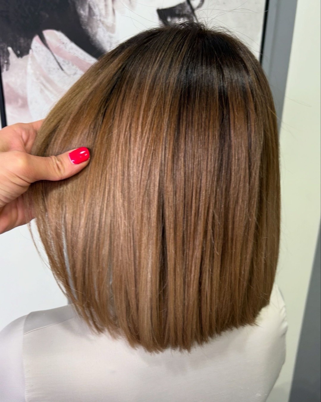 Hair studio mii #beograd Farbanje kose Farbanje cele dužine - kosa srednje dužine