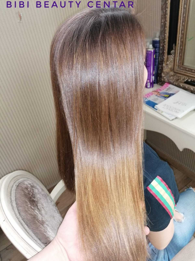 Bibi beauty centar #beograd Farbanje kose Farbanje cele dužine - kosa srednje dužine