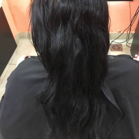 Hair Studio K1 #beograd Devojka  je inace godinama crnka i zelela je da joj se izvuku pramencici